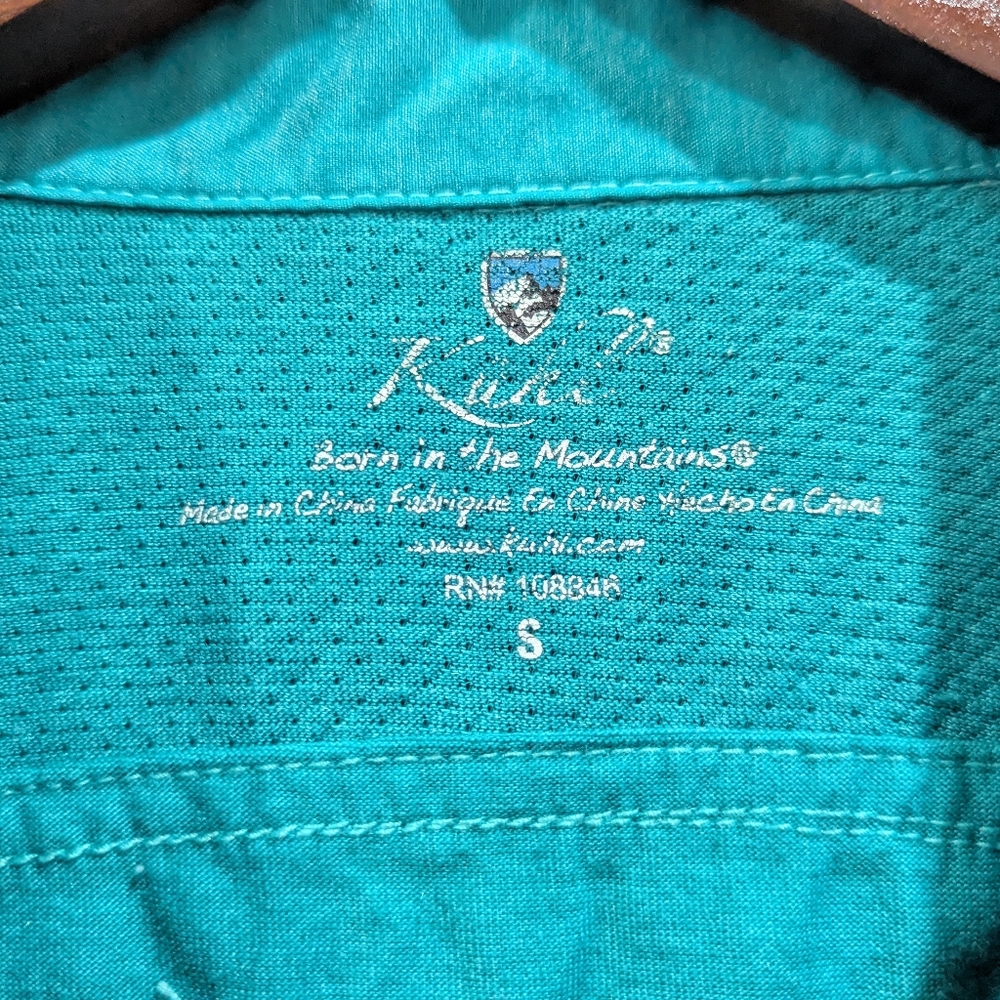 Kuhl Women's Teal Blue Button Up Collared Outerwear Shirt size Small - Picture 9 of 12